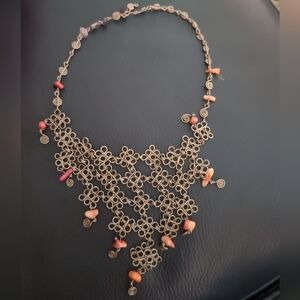 RED CORAL BEAD NECKLACE, made In Brazil